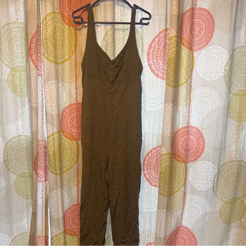 Unpublished- Women's Olive Jumpsuit with adjustable back